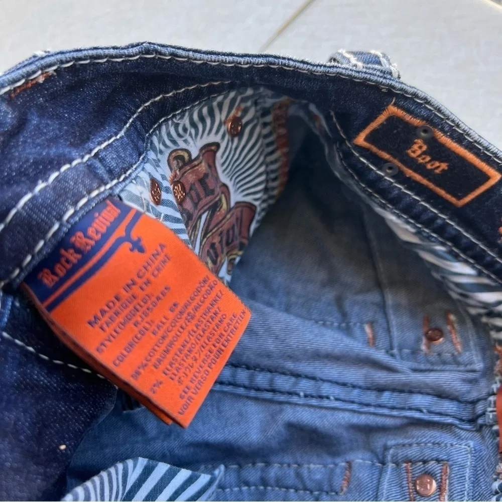 Rock Revival Boots Jeans with Vintage Fade Women Size 26